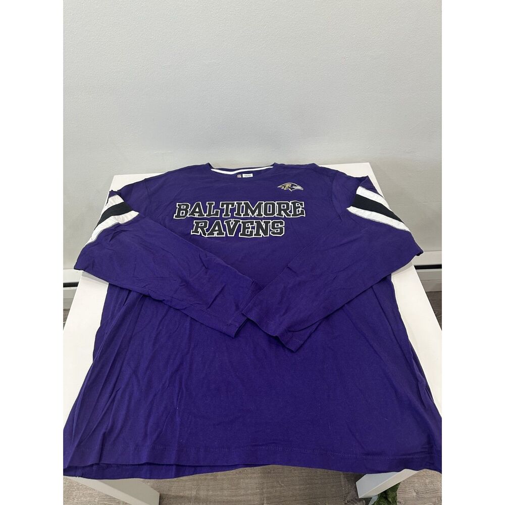 Baltimore Ravens NFL Men’s 2XL Purple Long Sleeve Team Apparel Shirt Football